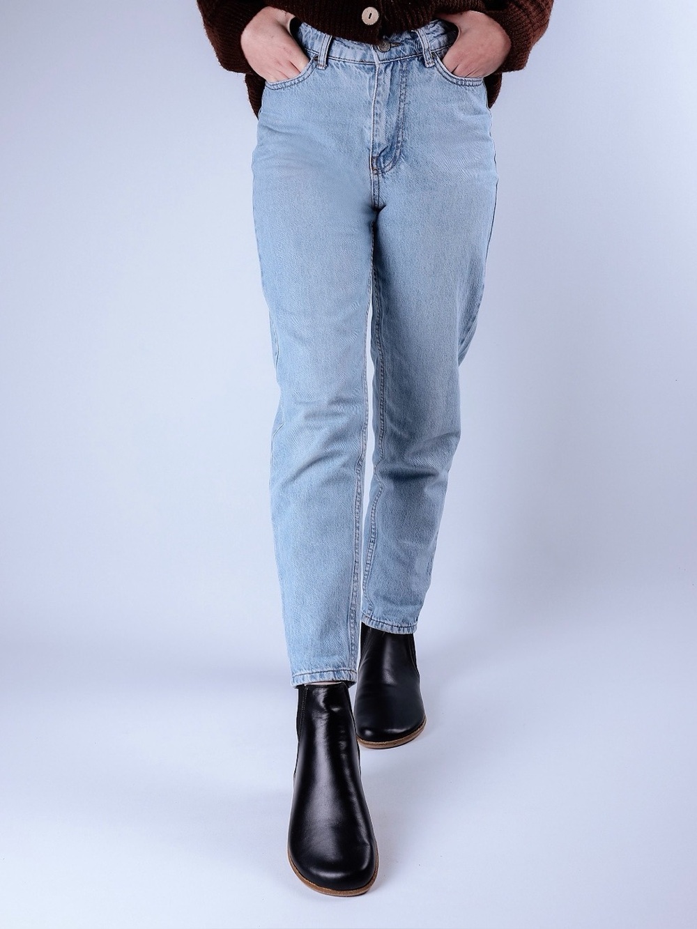 Handmade Barefoot Black Leather Chelsea Boots: Zero Drop